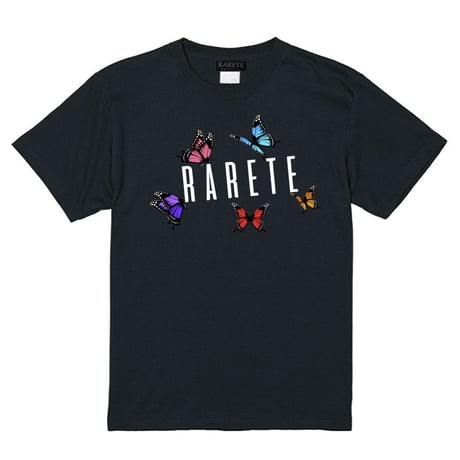 RARETE (ラルテ) 蝶々 Logo Tシャツ ブラック