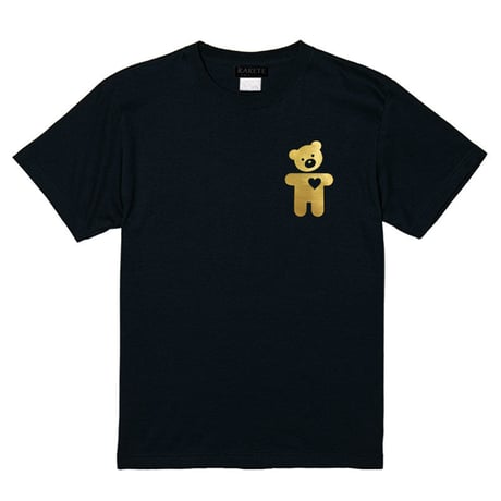 RARETE (ラルテ)  テディベア  ゴールド breast Tシャツ