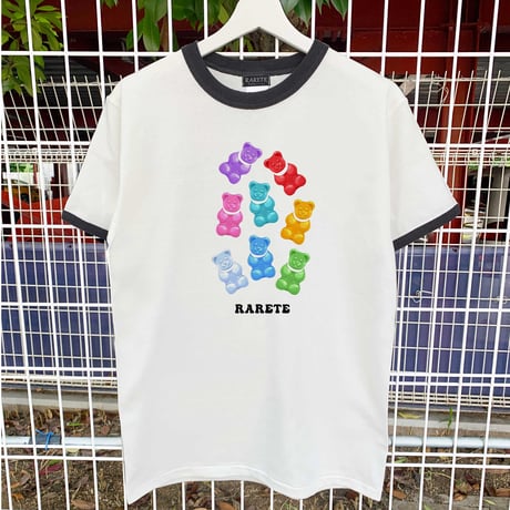 RARETE (ラルテ)   テディベア 首取れた   Gummy  リンガー Tシャツ