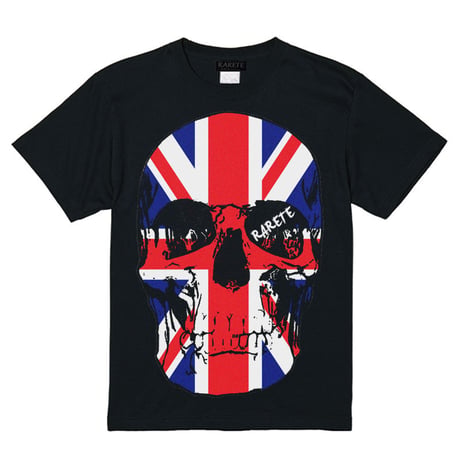 RARETE (ラルテ)   ドクロ スカル イギリス国旗   Tシャツ ブラック