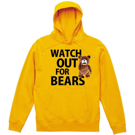 RARETE (ラルテ)    WATCH OUT FOR BEARS パーカー ゴールドイエロー