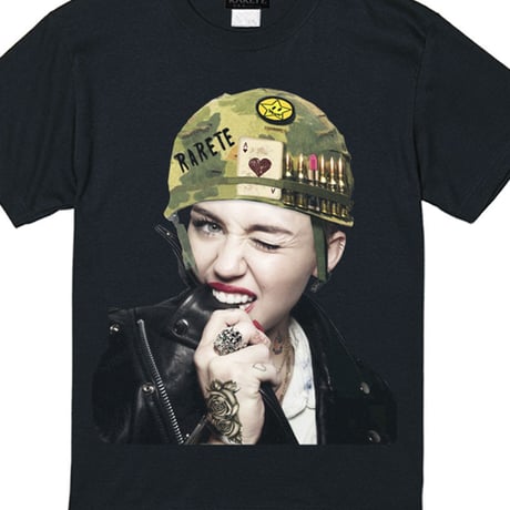 RARETE (ラルテ)  Miley combat helmet Tシャツ ブラック