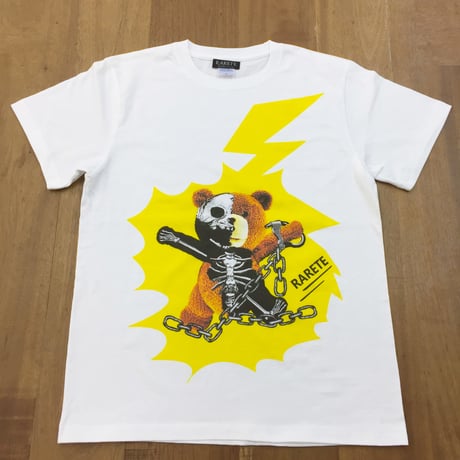 RARETE (ラルテ)    テディベア　イナズマ  鎖  Tシャツ ホワイト   星柄 star