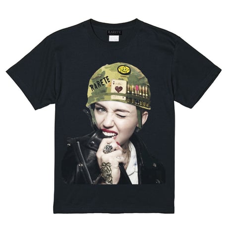 RARETE (ラルテ)  Miley combat helmet Tシャツ ブラック