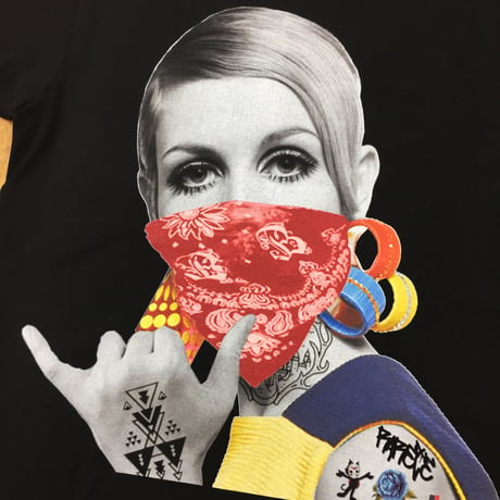 RARETE (ラルテ) ツイッギー タトゥー Tシャツ ブラック 星柄 star （Bandana）