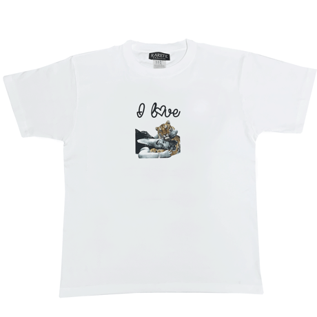 RARETE (ラルテ)  マリリンモンロー  ILOVE　tiger Tシャツ  ホワイト