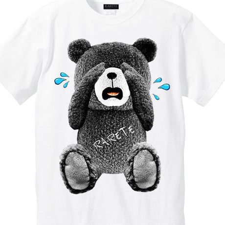 RARETE (ラルテ)  泣いちゃった！ 【グレイ】 Tシャツ ホワイト