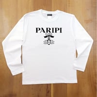 RARETE (ラルテ) PARIPI エンブレム　長袖Tシャツ ホワイト　ロンT