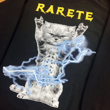 RARETE (ラルテ)  CAT イナズマ 猫 スエット ブラック 星柄 star