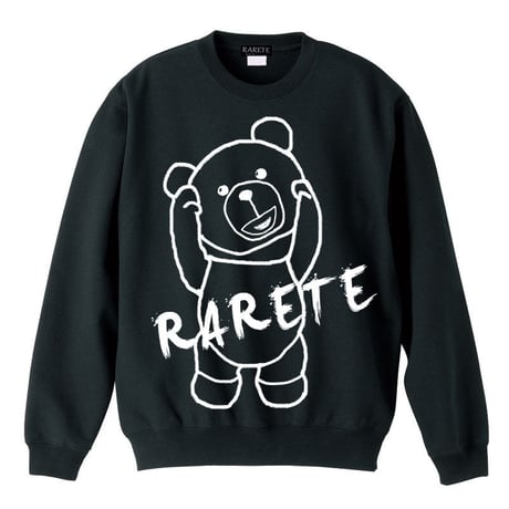 RARETE (ラルテ)  首取れた アウトライン スエット ブラック （裏パイル)