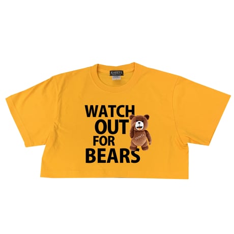 RARETE (ラルテ)  WATCH   OUT FOR  BEARS  Tシャツ Short レディース ゴールドイエロー