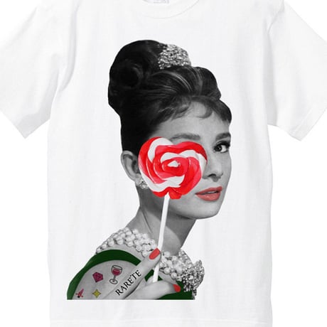 RARETE (ラルテ)    Hepburn キャンディー ハート　Tシャツ  ホワイト