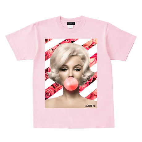 RARETE (ラルテ) マリリンモンロー バラ ガム  Tシャツ ライトピンク