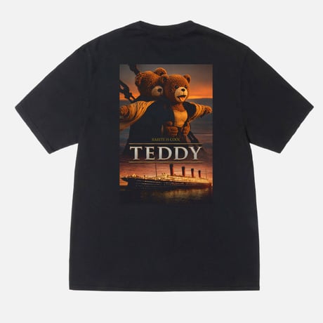 RARETE (ラルテ) テディベア  Teddy bear  バックプリント Tシャツ　RARETE is cool luxury cruise ship