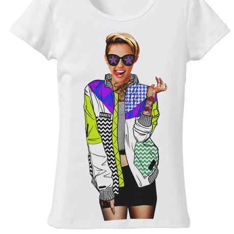 RARETE (ラルテ)   Miley カラフル ジャケット  Tシャツ  ホワイト  星柄 star (レディース）
