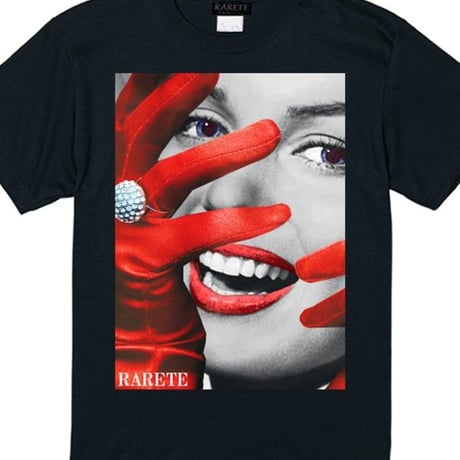 RARETE (ラルテ)  マリリンモンロー Red glove  Tシャツ ブラック