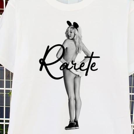 RARETE (ラルテ)  Girl glove  logo Tシャツ ホワイト