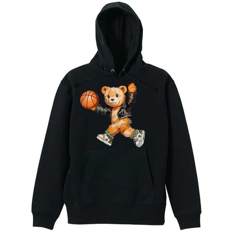 RARETE (ラルテ)  basketball テディベア Teddy bear  パーカー ブラック