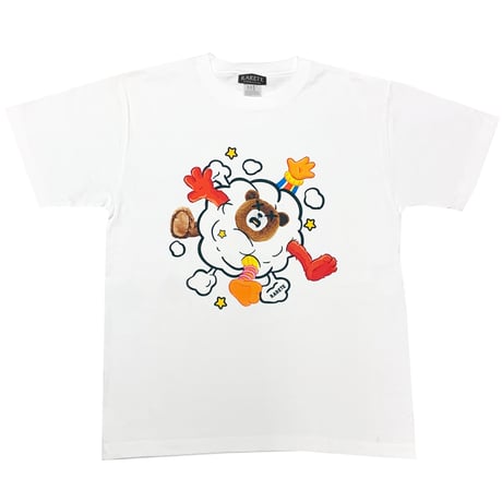 RARETE (ラルテ)  テディベア  Street fighting　Tシャツ  ホワイト