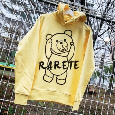 RARETE (ラルテ) 首取れた アウトライン   パーカー  ライトイエロー   (裏パイル) 