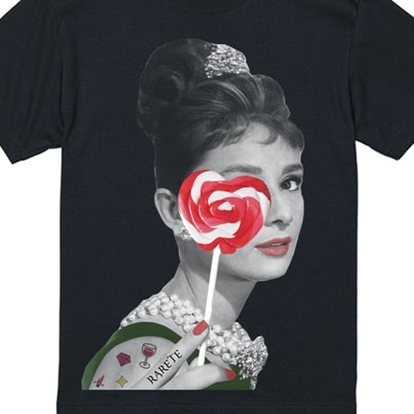 RARETE (ラルテ)    Hepburn キャンディー ハート　Tシャツ  ブラック