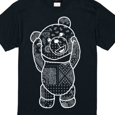 RARETE (ラルテ)   テディベア バンダナ ブラック  Tシャツ