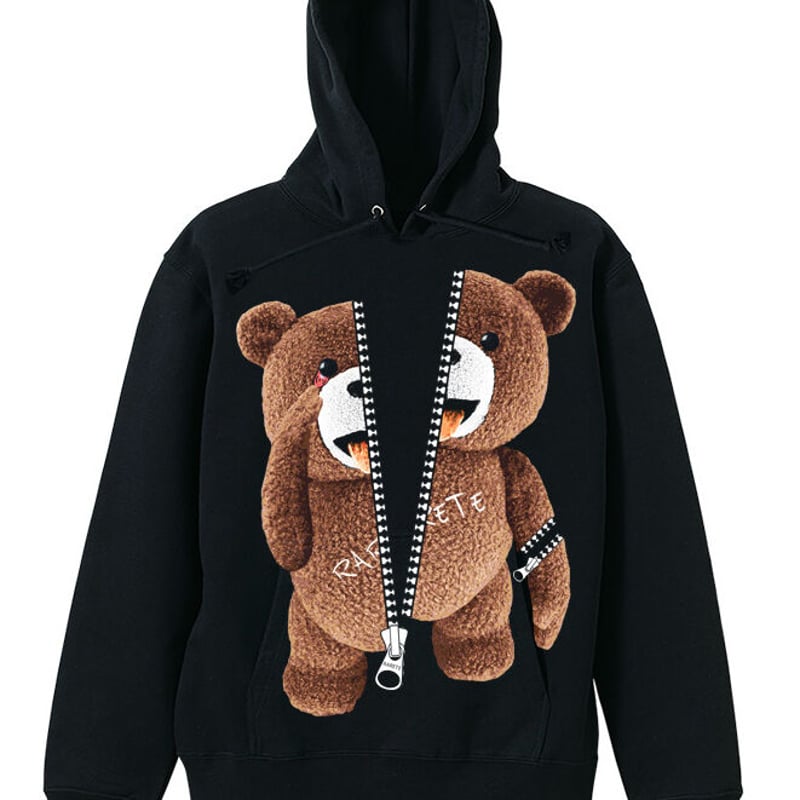 RARETE (ラルテ) あっかんべー (茶色) ZIP ファスナー パーカー