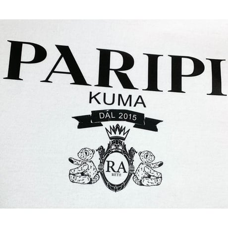 RARETE (ラルテ) PARIPI エンブレム　長袖Tシャツ ホワイト　ロンT