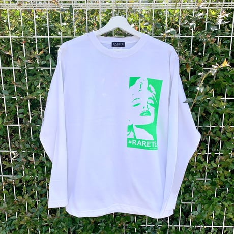 RARETE (ラルテ)  マリリンモンロー 蛍光 グリーン ホワイト  長袖Tシャツ