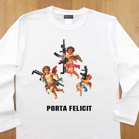 RARETE (ラルテ)  天使 gun  ホワイト  長袖Tシャツ