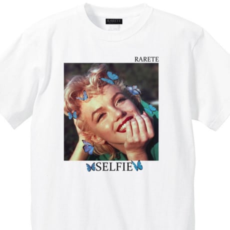 RARETE (ラルテ) Selfie 蝶々 マリリンモンロー  Tシャツ ホワイト