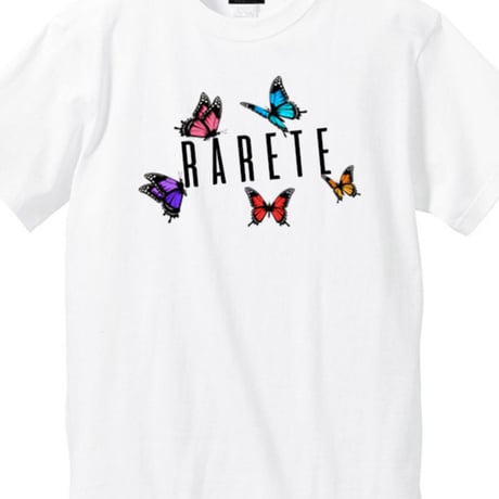 RARETE (ラルテ) 蝶々 Logo Tシャツ ホワイト