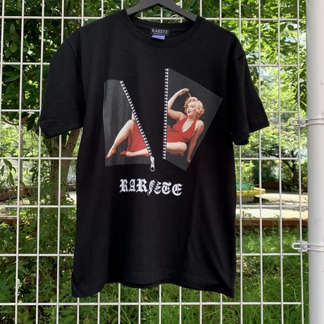 RARETE (ラルテ) ZIP マリリンモンロー ファスナー  Tシャツ ブラック