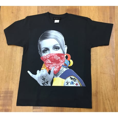 RARETE (ラルテ) ツイッギー タトゥー Tシャツ ブラック 星柄 star （Bandana）