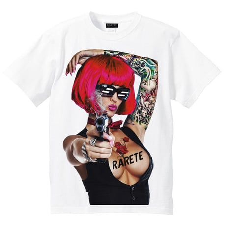 RARETE (ラルテ)  Red hair tattoo   Tシャツ ホワイト