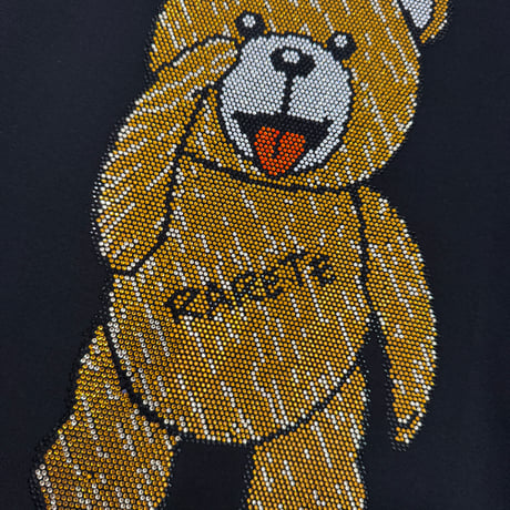 RARETE (ラルテ) テディベア あっかんベー ラインストーン Tシャツ