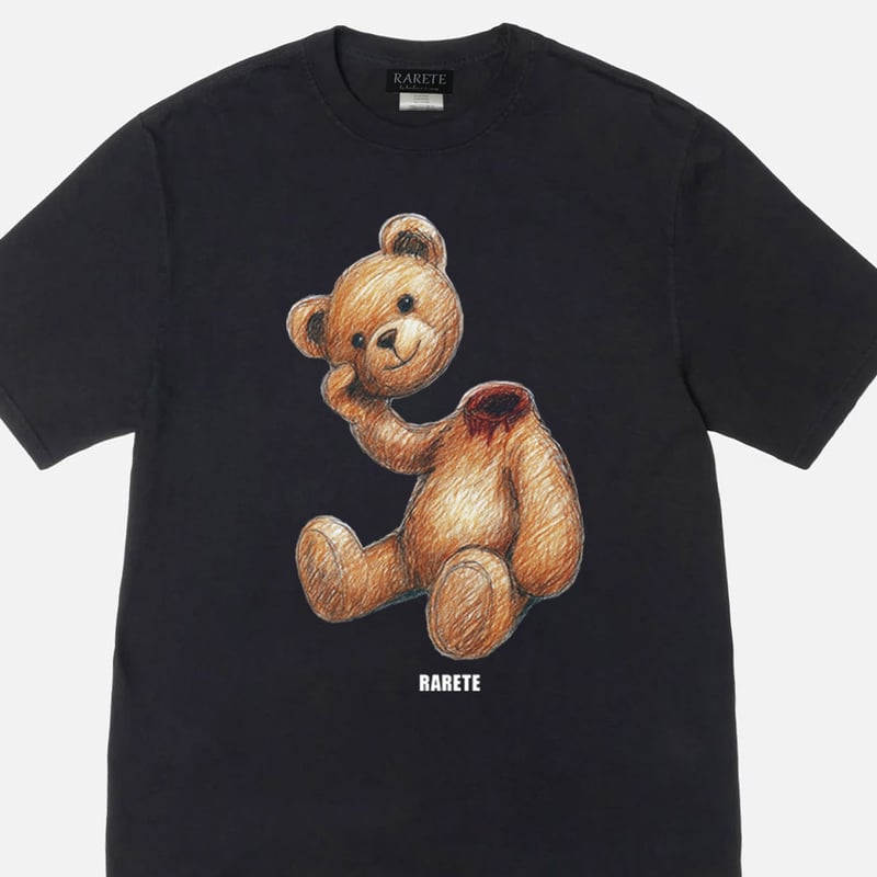 RARETE (ラルテ) テディベア Teddy bear 色鉛筆 ラフ 首取れた Tシャツ