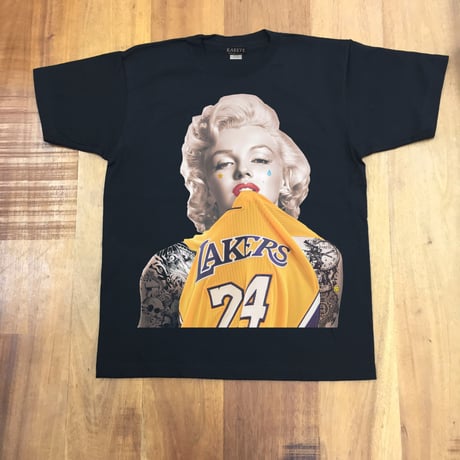 RARETE (ラルテ)  マリリン レイカーズ タトゥー Tシャツ  ブラック  星柄 star
