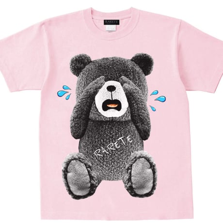 RARETE (ラルテ)  泣いちゃった！ 【グレイ】 Tシャツ ライトピンク
