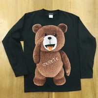 RARETE (ラルテ) テディベア あっかんベー！【茶色】ブラック  長袖Tシャツ