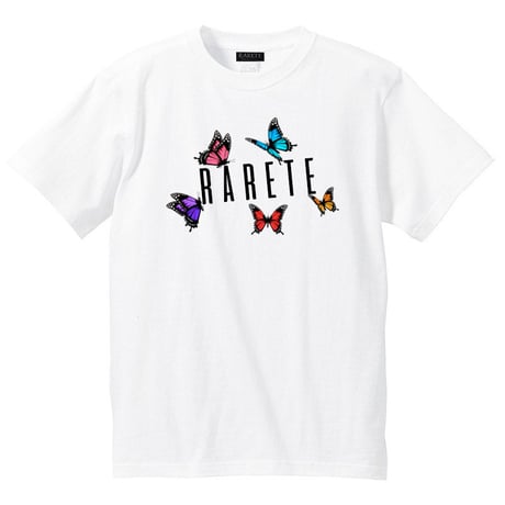 RARETE (ラルテ) 蝶々 Logo Tシャツ ホワイト