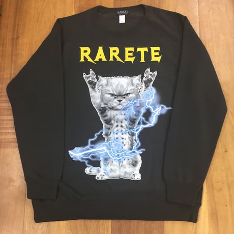 RARETE (ラルテ)  CAT イナズマ 猫 スエット ブラック 星柄 star