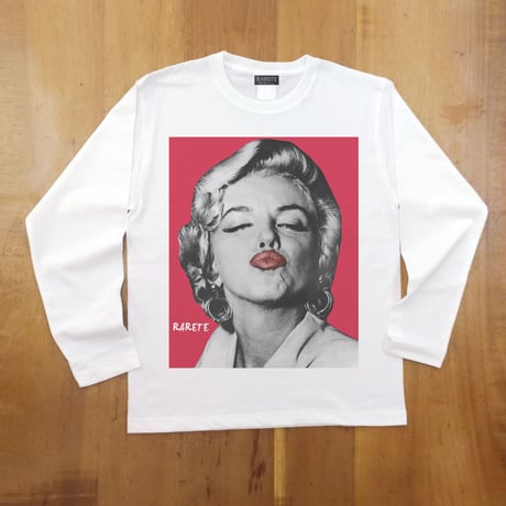 RARETE (ラルテ)  マリリンモンロー キス  ホワイト  長袖Tシャツ