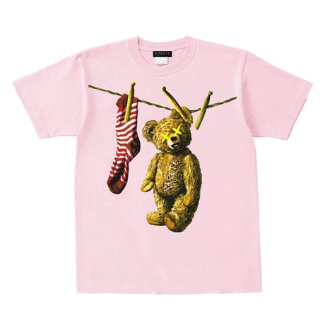 RARETE (ラルテ)  洗濯された！ テディベア  Tシャツ ライトピンク