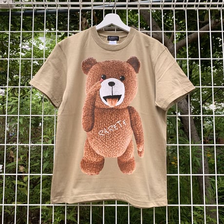 RARETE (ラルテ) テディベア あっかんベー！【茶色】  Tシャツ サンドカーキー