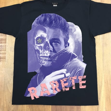 RARETE (ラルテ)    ジェームス・ディーン コラージュ  Tシャツ  ブラック  星柄