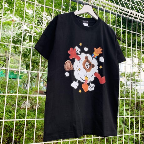 RARETE (ラルテ)  テディベア  Street fighting　Tシャツ  ブラック