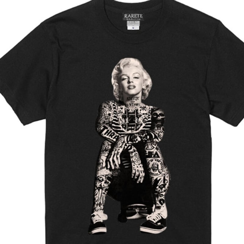 RARETE (ラルテ) マリリンモンロー スケボー タトゥー Tシャツ