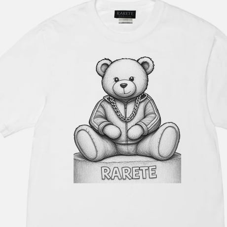 RARETE (ラルテ) テディベア teddy bear B-Boy ジャージネックレス モノクロ Tシャツ