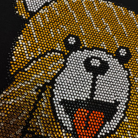 RARETE (ラルテ) テディベア あっかんベー ラインストーン Tシャツ